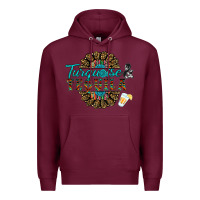 Burgundy turquoise gemstone and taquila Premium Hoodie - RanaPortraitStore