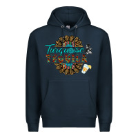 Navy turquoise gemstone and taquila Premium Hoodie - RanaPortraitStore