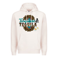 Pale Pink turquoise gemstone and taquila Premium Hoodie - RanaPortraitStore