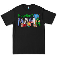 Black baseball mama Premium Tee - CowhideDigitalArt