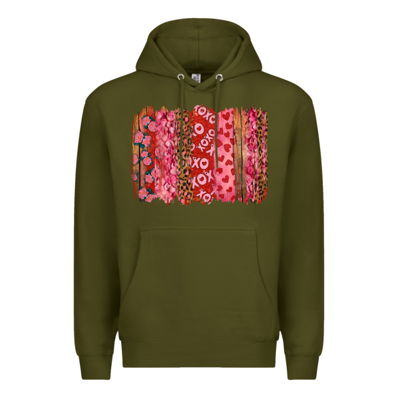 Valentine's Day Xoxo Brushstroke Premium Hoodie by RanaPortraitStore | Teevron