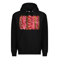 Black valentine's day xoxo brushstroke Premium Hoodie - RanaPortraitStore