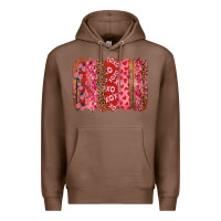 Chestnut valentine's day xoxo brushstroke Premium Hoodie - RanaPortraitStore