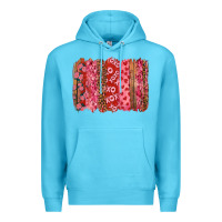 Ocean Blue valentine's day xoxo brushstroke Premium Hoodie - RanaPortraitStore
