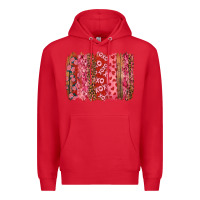 Red valentine's day xoxo brushstroke Premium Hoodie - RanaPortraitStore