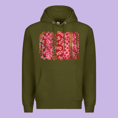Valentine's Day Xoxo Brushstroke Premium Hoodie Designed By Ranaportraitstore