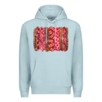 Blue Mist valentine's day xoxo brushstroke Premium Hoodie - RanaPortraitStore