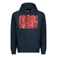 Navy valentine's day xoxo brushstroke Premium Hoodie - RanaPortraitStore