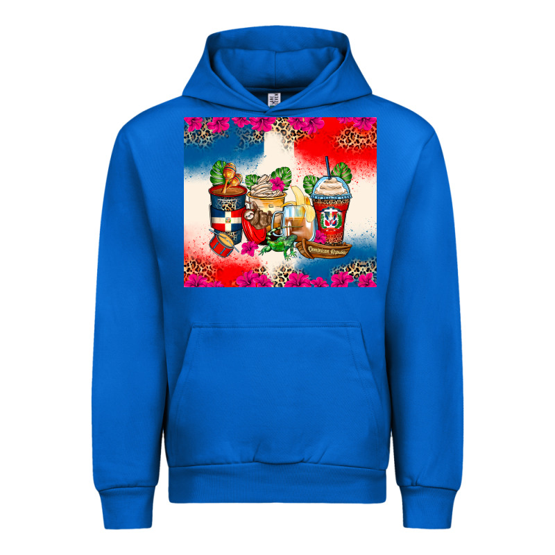 Dominican Republic Coffee Cups Urban Hoodie by Zillion Design Studio | Teevron
