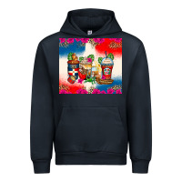 Navy dominican republic coffee cups Urban Hoodie - Zillion Design Studio