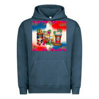 Pigment Midnight Navy dominican republic coffee cups Urban Hoodie - Zillion Design Studio
