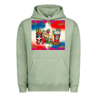 Pigment Oil Green dominican republic coffee cups Urban Hoodie - Zillion Design Studio