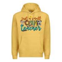 Antique Gold just a small town teacher Premium Hoodie - texasbilliewilder