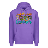 Purple just a small town teacher Premium Hoodie - texasbilliewilder