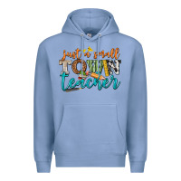 Colony Blue just a small town teacher Premium Hoodie - texasbilliewilder