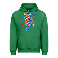 Emerald America lightning bolt Urban Hoodie - texasbilliewilder