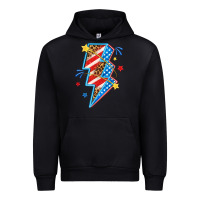 Foreset Green America lightning bolt Urban Hoodie - texasbilliewilder