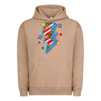Pigment Burro America lightning bolt Urban Hoodie - texasbilliewilder
