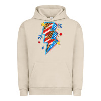 Pigment French Oak America lightning bolt Urban Hoodie - texasbilliewilder