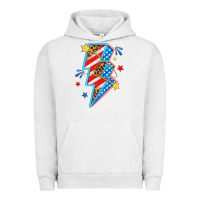 Pigment Lunar Rock America lightning bolt Urban Hoodie - texasbilliewilder