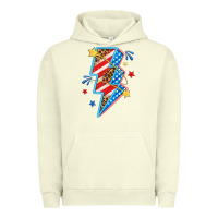 Pigment Pistachio America lightning bolt Urban Hoodie - texasbilliewilder