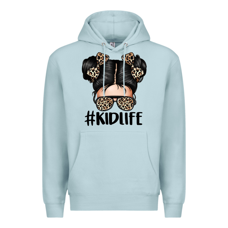 Kid Life Leopard Messy Bun Premium Hoodie by texasbilliewilder | Teevron