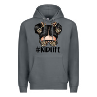 Rock kid life leopard messy bun Premium Hoodie - texasbilliewilder