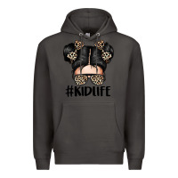 Smoke kid life leopard messy bun Premium Hoodie - texasbilliewilder
