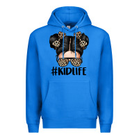 True Royal kid life leopard messy bun Premium Hoodie - texasbilliewilder