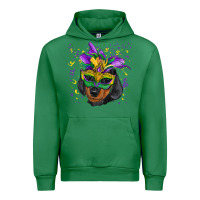 Emerald mardi gras mask dachshund puppy Urban Hoodie - RanaPortraitStore