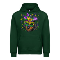 Forest Green mardi gras mask dachshund puppy Urban Hoodie - RanaPortraitStore