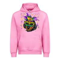 Fuchsia Pink mardi gras mask dachshund puppy Urban Hoodie - RanaPortraitStore