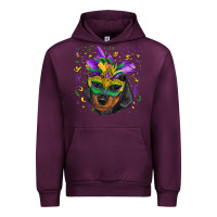 Mauve Wine mardi gras mask dachshund puppy Urban Hoodie - RanaPortraitStore