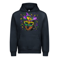Navy mardi gras mask dachshund puppy Urban Hoodie - RanaPortraitStore