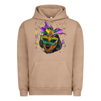 Pigment Burro mardi gras mask dachshund puppy Urban Hoodie - RanaPortraitStore