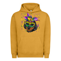 Pigment Peanut Butter mardi gras mask dachshund puppy Urban Hoodie - RanaPortraitStore