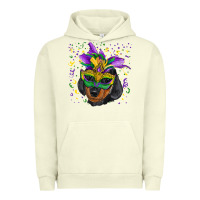 Pigment Pistachio mardi gras mask dachshund puppy Urban Hoodie - RanaPortraitStore
