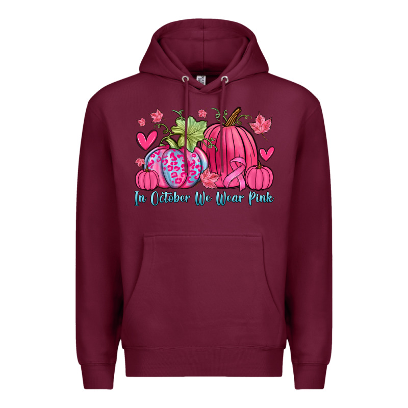In October We Wear Pink Premium Hoodie by Zillion Design Studio | Teevron