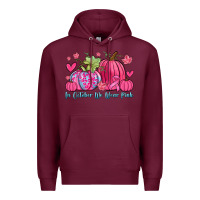 Burgundy in october we wear pink Premium Hoodie - Zillion Design Studio