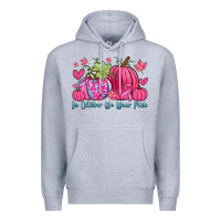 Heather Grey in october we wear pink Premium Hoodie - Zillion Design Studio