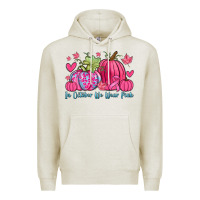 Oatmeal Heather in october we wear pink Premium Hoodie - Zillion Design Studio