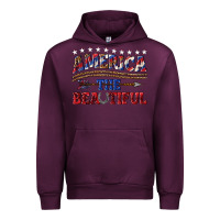 Mauve Wine America the beautiful Urban Hoodie - texasbilliewilder