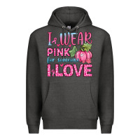 Charcoal Heather i wear pink for someone i love Premium Hoodie - Zillion Design Studio