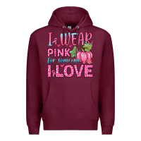 Burgundy i wear pink for someone i love Premium Hoodie - Zillion Design Studio