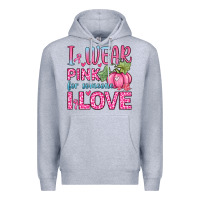 Heather Grey i wear pink for someone i love Premium Hoodie - Zillion Design Studio