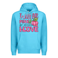 Ocean Blue i wear pink for someone i love Premium Hoodie - Zillion Design Studio