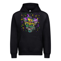 Black mardi gras mask french bulldog Urban Hoodie - RanaPortraitStore
