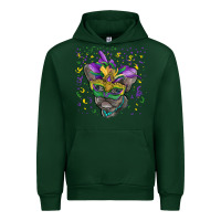 Forest Green mardi gras mask french bulldog Urban Hoodie - RanaPortraitStore
