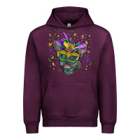 Mauve Wine mardi gras mask french bulldog Urban Hoodie - RanaPortraitStore