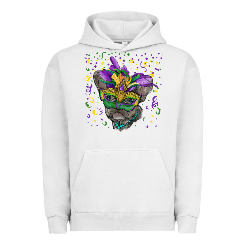 Mardi Gras Mask French Bulldog Urban Hoodie by RanaPortraitStore | Teevron